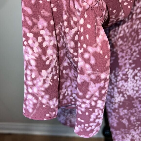 H by Halston Oversized Bell Sleeve Blouse Concealed Front Buttons Womens Sz M - Picture 9 of 10